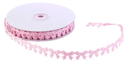 Kurdela Kelebekli Simli 2cm Pembe - 1