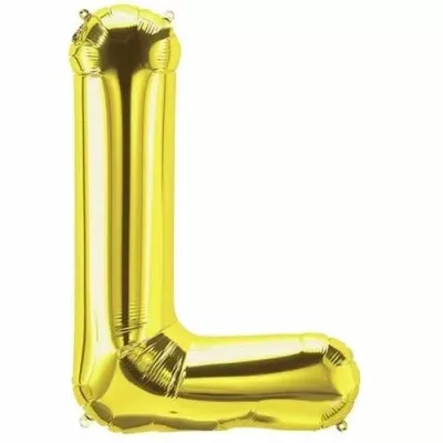 L Harfi Folyo Balon - Gold - 40 cm - 1