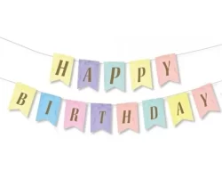 Makaron Happy Birthday Banner