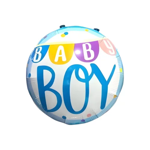 Mavi Baby Boy Yazılı Yuvarlak Folyo Balon - 1