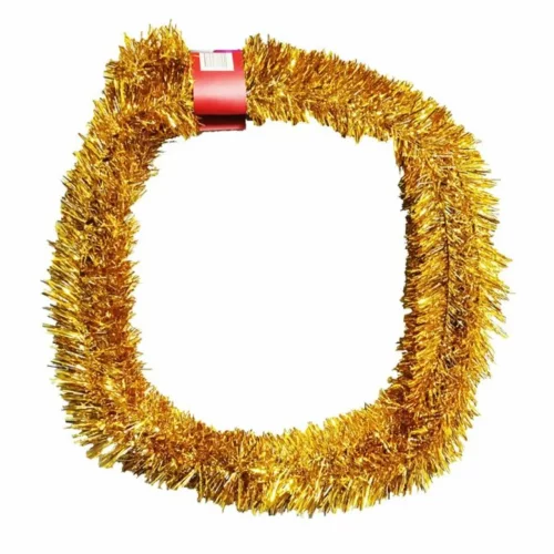 Metalize Çam Dalı Kapı Süsü – Gold Renk, 5 Metre - 1