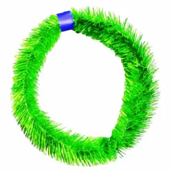 Metalize Çam Dalı Kapı Süsü – Yeşil, 5 Metre