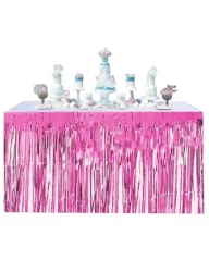 Metalize Masa Eteği - Pembe