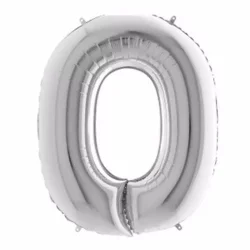 O Harfi Folyo Balon - Gümüş - 40 cm