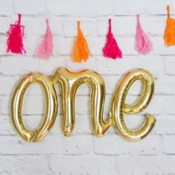 One Yazılı Folyo Balon Set - Gold Renk 