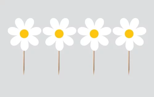 Papatya Temalı Kürdan 8'li - 1