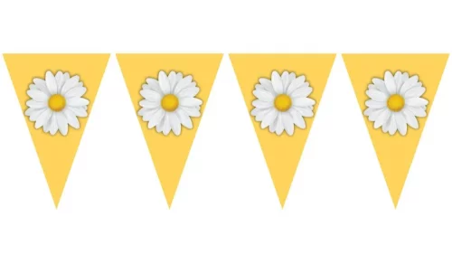 Papatya Temalı Flama Bayrak Set 170 cm - 1