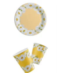 Papatya Temalı Tabak Bardak Set