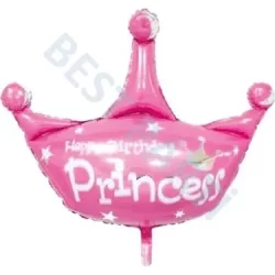 Prenses Taç Folyo Balon - Pembe - 70 cm