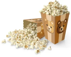 Retro Sevimli Ayı Mısır Kutusu   8'li