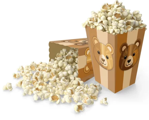 Retro Sevimli Ayı Mısır Kutusu   8'li - 1