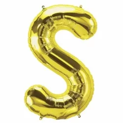 S Harfi Folyo Balon - Gold - 40 cm