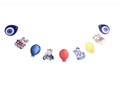 Sünnet Figürlü Dekoratif Banner - 1