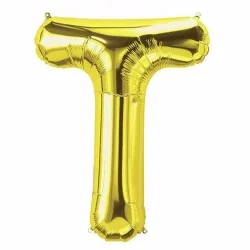 T Harfi Folyo Balon Gold (40 cm)