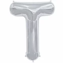 T Harfi Folyo Balon Gümüş (40 cm)