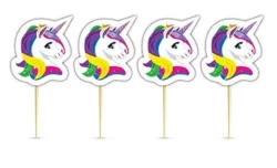 Unicorn Doğum Günü Temalı Kürdan Süs 10 Adet