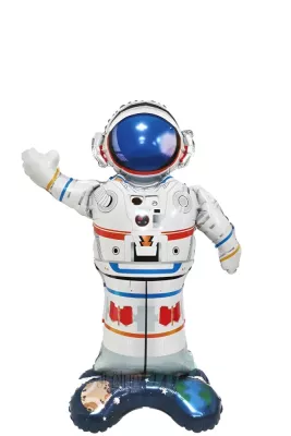 Uzay Ayaklı Astronot ve Roket Folyo Balon - 3