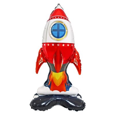 Uzay Ayaklı Roket Folyo Balon - 1
