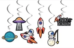 Uzay Temalı Tavan Süs 6'lı