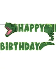 Vahşi Jurassic Happy Birthday Harf Banner