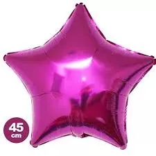 Yıldız Folyo Balon Fuşya - 1