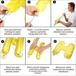 Yıldız Folyo Balon Pembe - 2