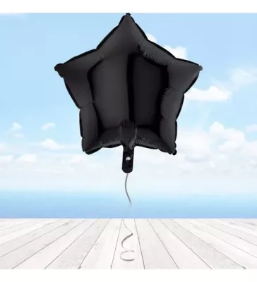 Yıldız Folyo Balon Siyah  - 1