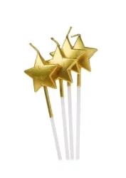 Yıldız Mum - Gold (13 cm, 4 adet)