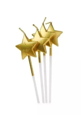 Yıldız Mum - Gold (13 cm, 4 adet) - 1