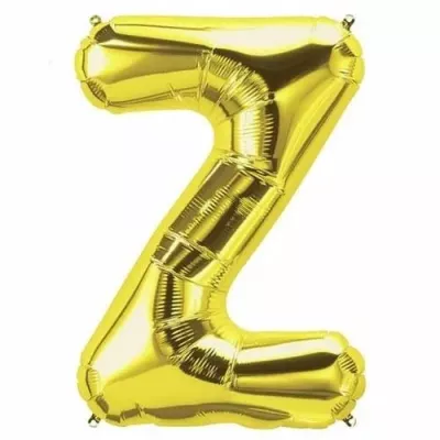 Z Harfi Folyo Balon - Gold (40 cm) - 1