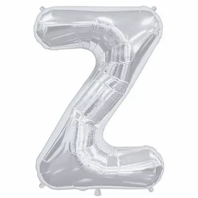 Z Harfi Folyo Balon - Gümüş (40 cm) - 1
